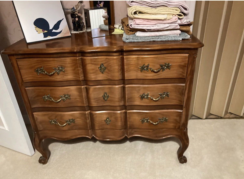 Commode trois tiroirs avant relooking